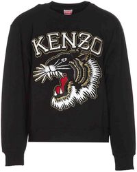 KENZO - Tiger Varsity Embroidered Sweatshirt - Lyst