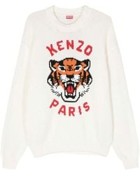 KENZO - Lucky Tiger Cotton Jumper - Lyst