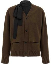 Sacai - Cut-Out Cardigan - Lyst