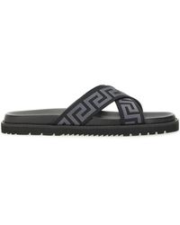 Versace - Sandal With Logo - Lyst