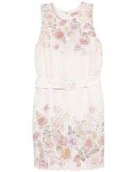 Twinset - Powder Short Dress With Floral Print - Lyst