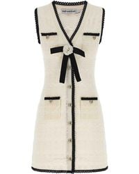 Self-Portrait - Pointelle Knit Mini' Dress - Lyst