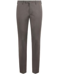 PT Torino - Cotton Trousers With Concealead Closure - Lyst