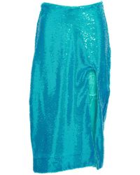 Ganni - Sequin Midi Skirt - Lyst