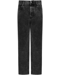 McQueen - Faded Cotton Denim Baggy Jeans - Lyst