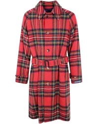 Polo Ralph Lauren - Plaid-Check Belted Coat - Lyst