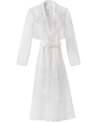 Genny - Embroidery Orchid Silk Trench - Lyst