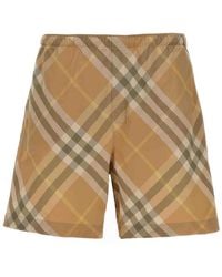 Burberry - Nylon Check-Print Swim Trunks - Lyst