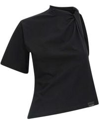 Courreges - Twist Asymmetrical T-Shirt - Lyst
