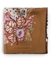 Ferragamo - Sciarpa Di Seta Stampata - Lyst