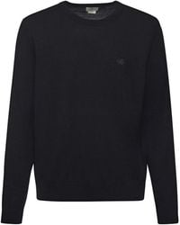 Etro - Wool Sweater With Embroidered Monogram - Lyst