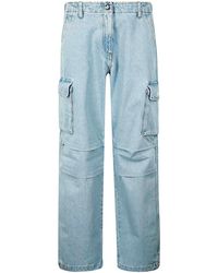 Coperni - Denim Wide Leg Cargo Pants - Lyst