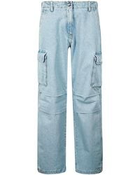 Coperni - Denim Wide Leg Cargo Pants - Lyst