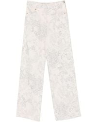 forte_forte - Floral Printed 'My Pants' Trousers - Lyst
