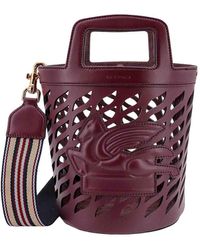 Etro - Perforated Leather Bucket Bag Shoulder Strap - Lyst