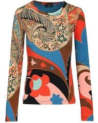 Etro - Long-Sleeved Top With Paisley Print - Lyst