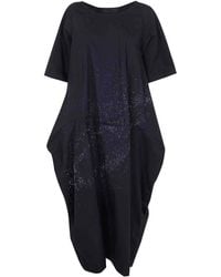 Maria Calderara - Crinkled Cotton Long Dress - Lyst