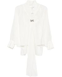 Max Mara - Wide Silk Blouse - Lyst