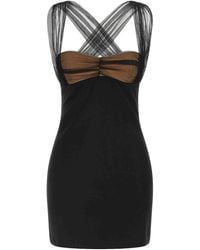 Nensi Dojaka - Draped Padded Cup Mini Dress - Lyst