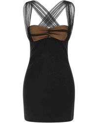 Nensi Dojaka - Draped Padded Cup Mini Dress - Lyst
