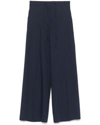 P.A.R.O.S.H. - Cotton Wide-Leg Trousers - Lyst