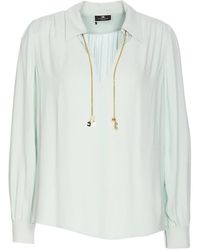 Elisabetta Franchi - Light Shirt Frontal Logo Chains - Lyst