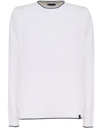 Fay - Cotton Sweater With Round Neck - Lyst