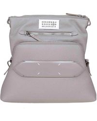 Maison Margiela - 5ac Small Soft Bag In Gray Leather - Lyst