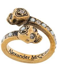 McQueen - Jew.twin Skull Ring - Lyst