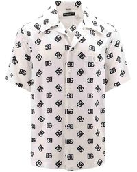 Dolce & Gabbana - Silk Shirt With All-over Monogram - Lyst