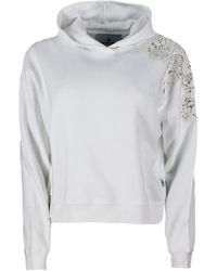 Ermanno Scervino - Embroidered Cotton Hoodie - Lyst