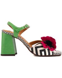 Chie Mihara - Leather Sandals With Pirota Flower - Lyst