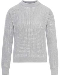Golden Goose - Textured Open-Knit Crewneck Sweater - Lyst