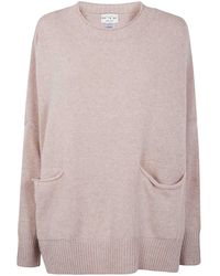Ma'ry'ya - Poncho Round Neck Mix Cash - Lyst