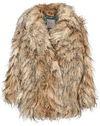 BECAGLI - Mohair Fur Caban Coat - Lyst