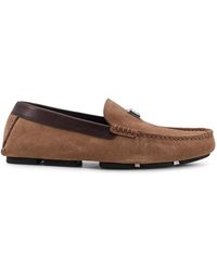 Dolce & Gabbana - Suede Loafers With Leather Inserts - Lyst