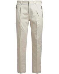 Etro - Stretch Cotton Gabardine Trousers - Lyst