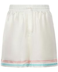 CASABLANCA - Dance Joy Silk Shorts - Lyst
