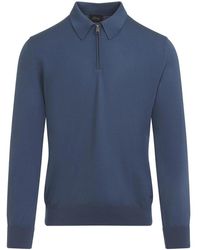 Brioni - Long Sleeves Zip Polo - Lyst