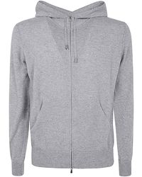 FILIPPO DE LAURENTIIS - Long Sleeves Cashmere Wool Full Zip Hoodie - Lyst