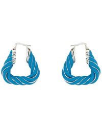 Bottega Veneta - Triangular Twist Hoop Earrings - Lyst
