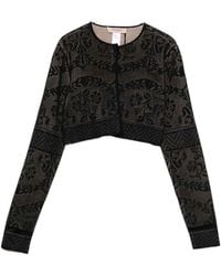 Twinset - Cardigan Crop A Fiori - Lyst