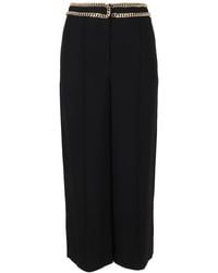Moschino - Chain Detailed Culotte Trousers - Lyst