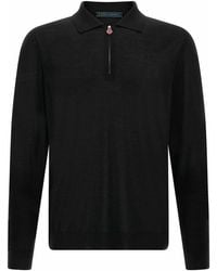 Kiton - Wool Polo Shirt 14 Microns - Lyst