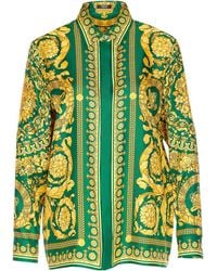 Versace - Spring Barocco Print Silk Shirt - Lyst