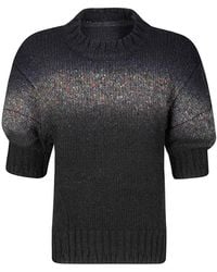 Sacai - Garment Dye Wool Knit Pullover - Lyst