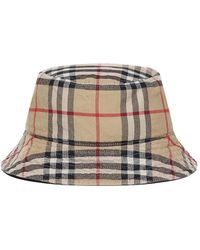 Burberry - Vintage Check Bucket Hat In Cotton - Lyst