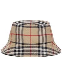 Burberry - Cappello Bucket Con Motivo Vintage Check - Lyst