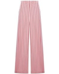 Dries Van Noten - Striped Cotton Palazzo Trousers - Lyst