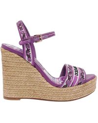 Dolce & Gabbana - Maiolica Embroidery Wedges - Lyst